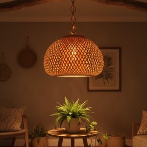 Double Ring Bamboo light lamp