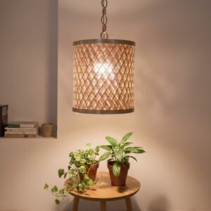 Cylinder Bamboo Hanging Light